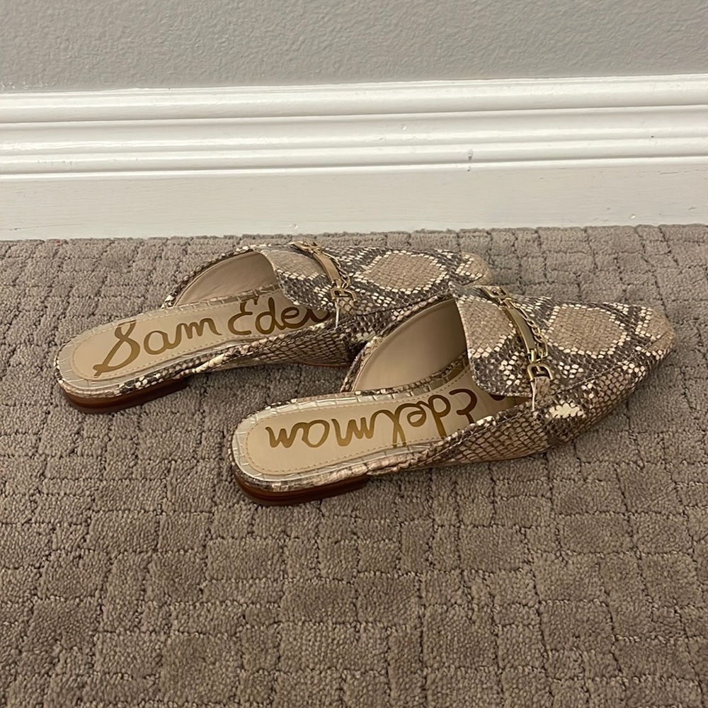 Sam Edelman Evelan Snake Print Slip-on Loafer sz 7